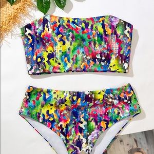 Multi Color Top & Swim Bottom
